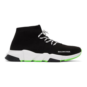 Balenciaga Black Lace-Up Speed Sneakers