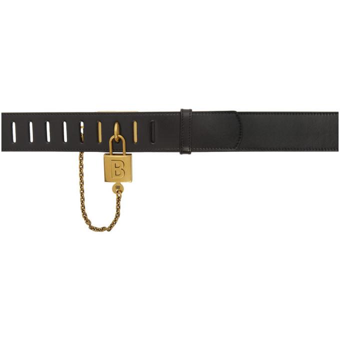Balenciaga Black Locker Belt