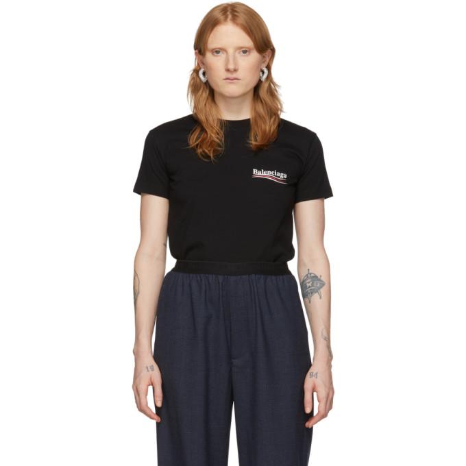 Balenciaga Black Logo Print T-Shirt