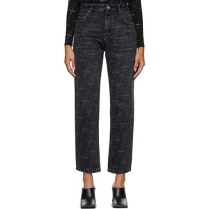 Balenciaga Black Regular Logo Jeans