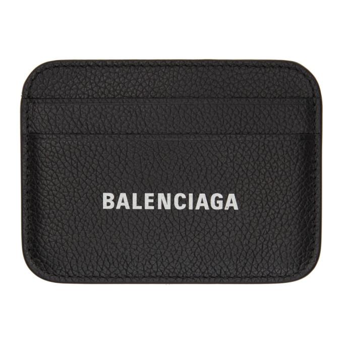 Balenciaga Black Rounded Cash Card Holder