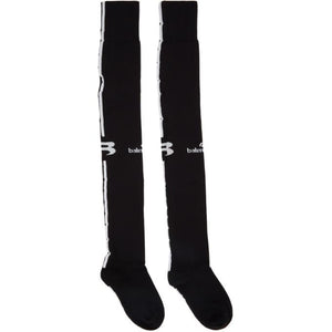Balenciaga Black Sponsor Logo Soccer Socks