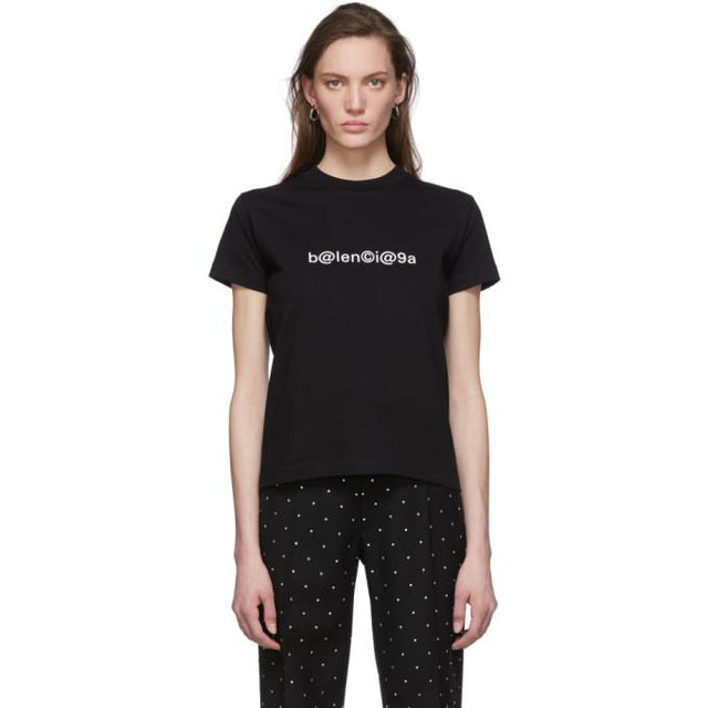 Balenciaga Black Symbolic Logo Fitted T-Shirt