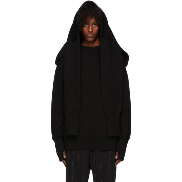 Balenciaga Black Wool Double Fit Sweater