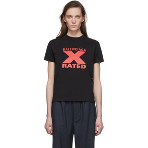 Balenciaga Black X-Rated Fitted T-Shirt – BlackSkinny