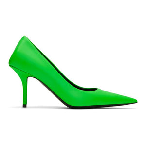 Balenciaga Green Square Knife Heels