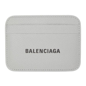 Balenciaga Grey Cash Logo Card Holder