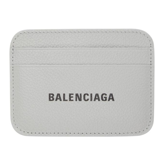 Balenciaga Grey Cash Logo Card Holder