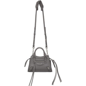 Balenciaga Grey Mini Neo Classic Top Handle Bag