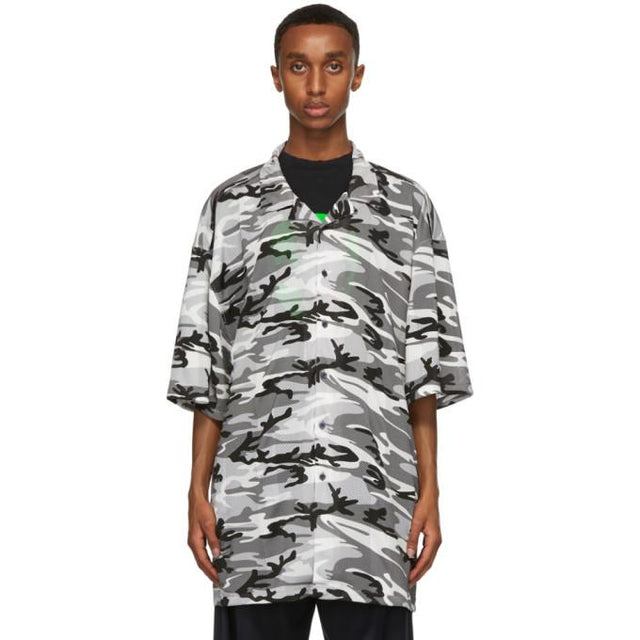Balenciaga Grey Sporty Mesh Shirt