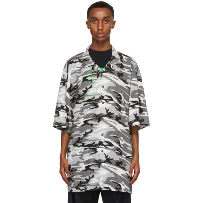 Balenciaga Grey Sporty Mesh Shirt