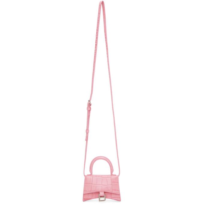 Balenciaga Pink Mini Croc Hourglass Bag – BlackSkinny