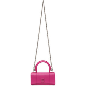 Balenciaga Pink Shiny Hourglass Phone Holder Bag