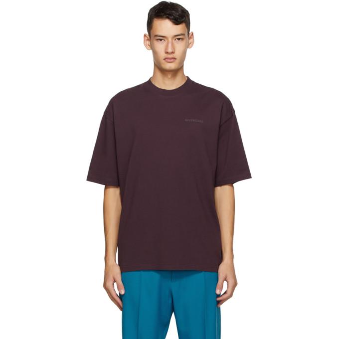 Balenciaga Purple Medium Fit T-Shirt