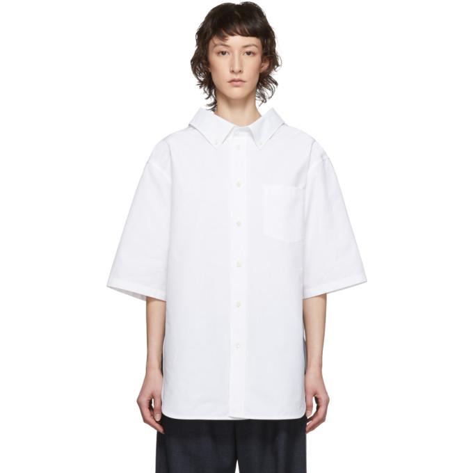 Balenciaga White Swing Short Sleeve Shirt