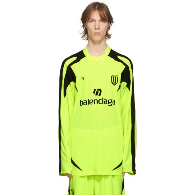 Balenciaga Yellow Soccer Long Sleeve T-Shirt