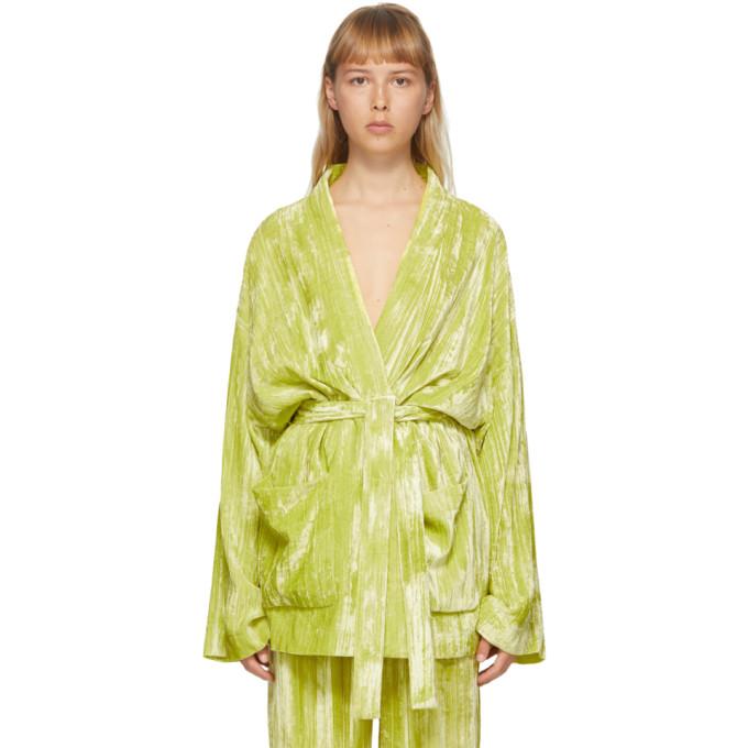 Balenciaga Yellow Velvet Pyjama Jacket