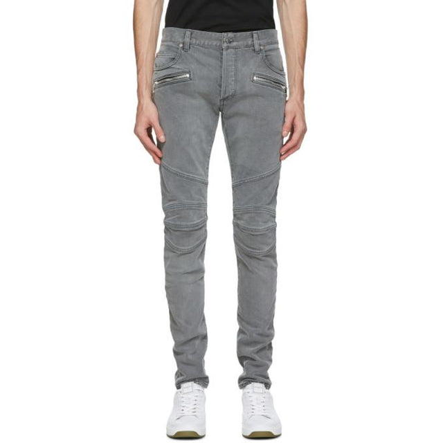 Balmain Black Monogram Slim Jeans