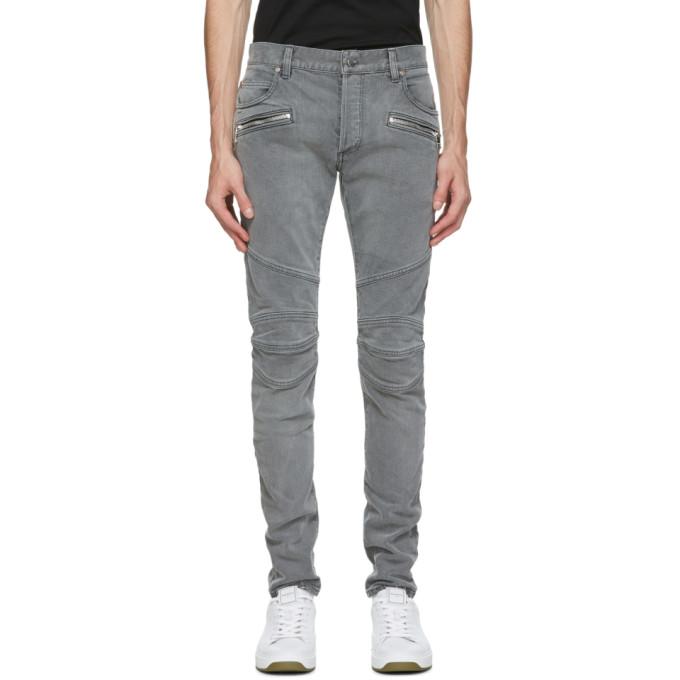 Balmain Black Monogram Slim Jeans