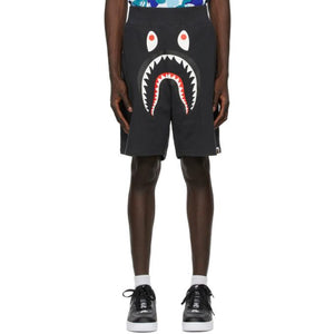 BAPE Black Wide Shark Sweat Shorts