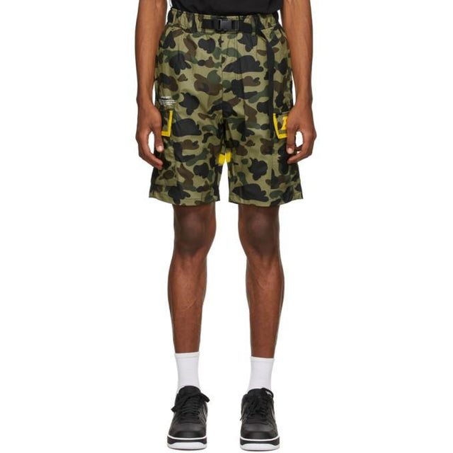 BAPE Green Camo 1st Logo 2layer Utility Shorts