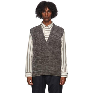 Barena Brown Virgin Wool Turlon Vest