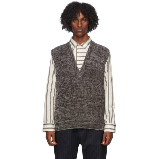Barena Brown Virgin Wool Turlon Vest