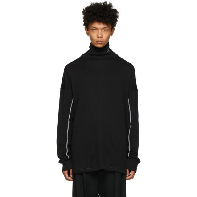 BED J.W. FORD Black Ribbed Turtleneck