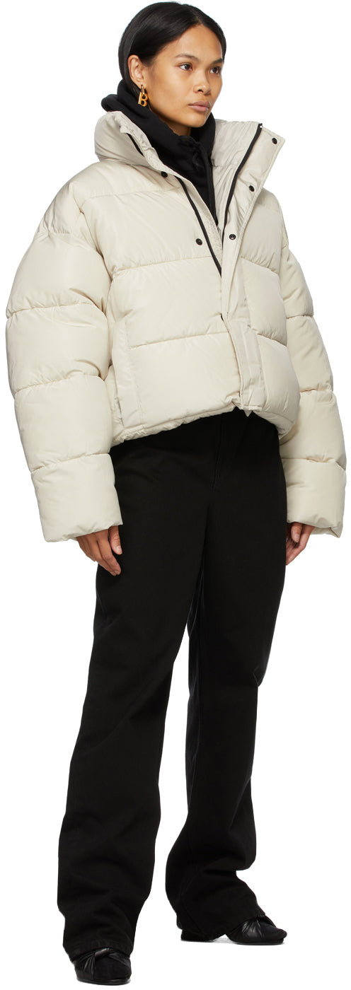 Balenciaga Beige BB Puffer Jacket