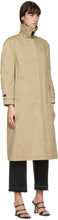 Pushbutton Beige Bustier Trench Coat