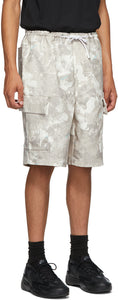 Marcelo Burlon County of Milan Beige Camou Cargo Shorts