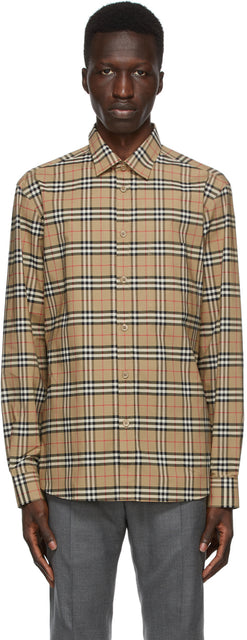 Burberry Beige Check Simpson Shirt - Burberry Beige Check Simpson Shirt - 버버리 베이지 체크 심슨 셔츠