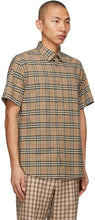 Burberry Beige Check Simpson Short Sleeve Shirt