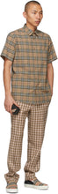 Burberry Beige Check Simpson Short Sleeve Shirt