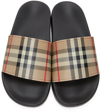 Burberry Beige Check Slides