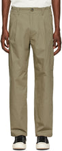 Labrum Beige Elasticized Pocket Cargo Pants - Pantalon de cargaison de poche élastiquée de labrum beige - Labrum Beige Elasticized Pocket Cargo Pants.