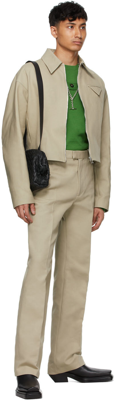 Bottega Veneta Beige Faille Trousers