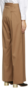 MM6 Maison Margiela Beige Fold Over Trousers