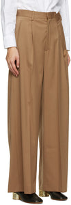 MM6 Maison Margiela Beige Fold Over Trousers