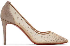 Christian Louboutin Beige Follies 85 Heels