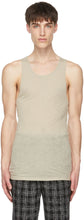 AMIRI Beige Jersey Tank Top - Débardeur Jersey d'Amiri Beige - 아미리 베이지 저지 탱크 탑