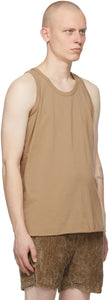 Remi Relief Beige Jersey Tank Top