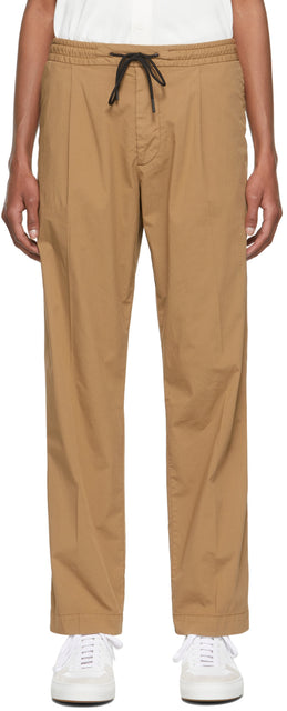 Boss Beige Parko Pleats Trousers - Pantalons BOSS BEIGE PARKO PLATS - 보스 베이지 파크는 바지를 주름 잡습니다