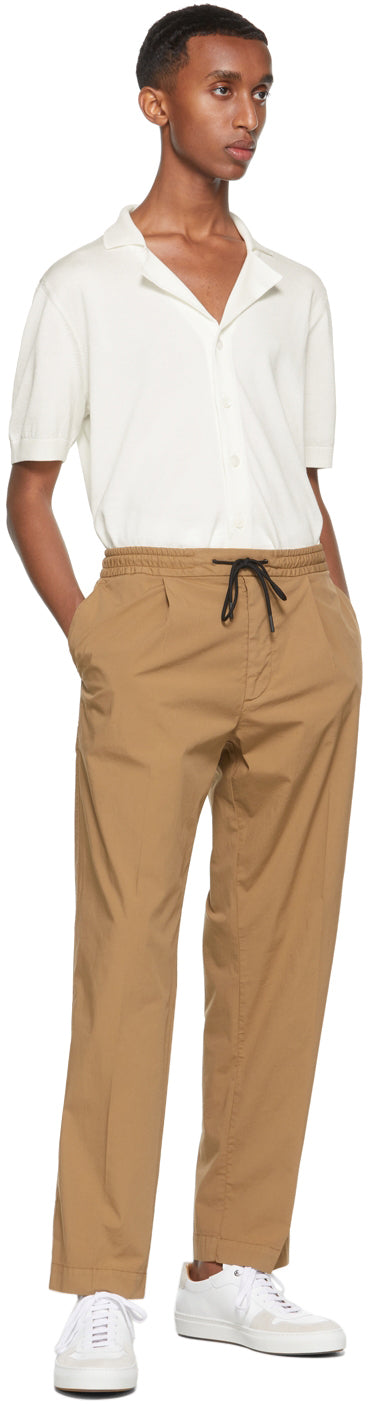 Boss Beige Parko Pleats Trousers