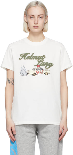 Helmut Lang Beige Saintwoods Edition HL Taxi T-Shirt - Helmut Lang Beige Saintwoods Edition HL Taxi T-shirt - Helmut Lang Beige Saintwoods Edition HL 택시 티셔츠
