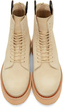 R13 Beige Single Stack Boots