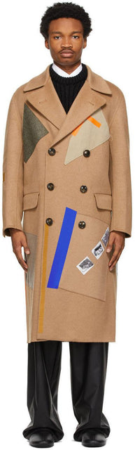 Raf Simons Beige Sterling Ruby Edition Patches Coat - RAF SIMONS BEIGE Sterling Ruby Edition Patchs Manteau - Raf Simons 베이지 Sterling Ruby Edition 패치 코트