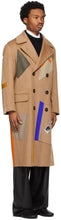 Raf Simons Beige Sterling Ruby Edition Patches Coat