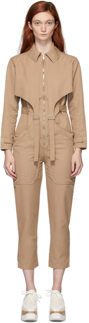 Stella McCartney Beige Tuta Military Jumpsuit