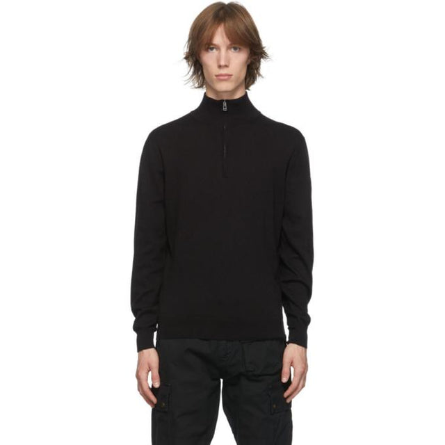 Belstaff Black Bay Half-Zip Sweatshirt